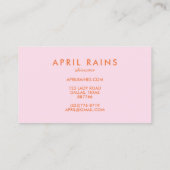 シックシンプルピンクオレンジレインボウズご注文ありがとうございます 名刺 (裏面)