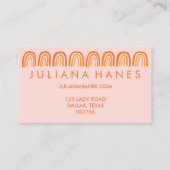 シックシンプルピンクオレンジレインボーズ10 ロイヤリティカード (裏面)