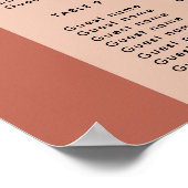 シックシンプルピーチのテラコッタアーチ座席表 ポスター (角)