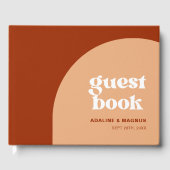 シックシンプルピーチテラコッタアー結婚チズ ゲストブック (正面)