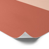 シックシンプルピーチテラコッタアー結婚チズ ポスター (角)