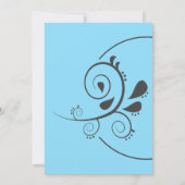 シックシンプルフローラ結婚式招待状 招待状 (裏面)