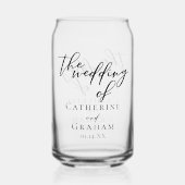 シックシンプルブラックスクリプ結婚トの形見 ガラス缶 (裏面)