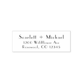 シックシンプル差出人住所 セルフインキングスタンプ