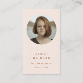 シックシンプル赤面ミニマルバラプロフェッショナル写真 名刺