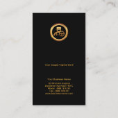 シックシンプル金ゴールドユニークトライアングルタクシー 名刺 (裏面)