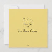 シックシンプル金ゴールドレッドアンドブラック文字 サンキューカード (裏面)