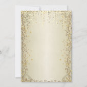 シックシークンズドレス金ゴールド70th誕生日 招待状 (裏面)