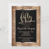 シックシークンズフレーム50誕生日 招待状 (正面)