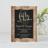 シックシークンズフレーム50誕生日 招待状 (スタンド正面)