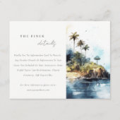 シックシーケープパームツリーアイランド結婚ズ詳細 エンクロージャーカード (正面)