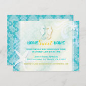 シックシーホースビーチ引っ越し祝いパーティーパーティの招待状 インビテーションポストカード (正面/裏面)
