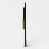 シックシームレスダークグリーンストライプセンターオンホワイト Case-Mate iPhoneケース (裏面/左)