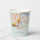 シックスはヴィベデイジーヒッピーVan第六誕生日 紙コップ (正面)