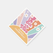 シックスアヴィベレトロサンシャインレインボーデイジー スタンダードカクテルナプキン (角)