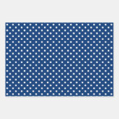 シックスカイブルースホワイト水玉模様パターン ラッピングペーパーシート (正面3)