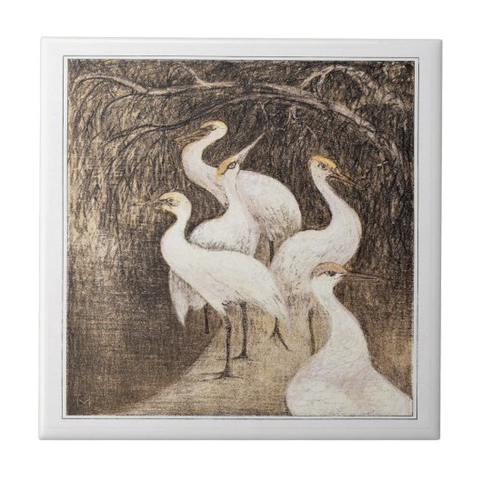 シックスクランズアットザウォーターズエッジオランダビクトリアンアート タイル (正面)