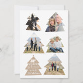 シックスクリスマスツリーファイブフォトホリモダンデーカード シーズンカード (正面)