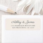 シックスクリプトアイボリー結婚の差出人住所 ラベル (インサイチュ)