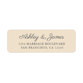 シックスクリプトアイボリー結婚の差出人住所 ラベル