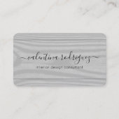 シックスクリプトシグネチャーブラック&グレーウフェイクッド 名刺 (正面)