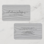 シックスクリプトシグネチャーブラック&グレーウフェイクッド 名刺 (正面/裏面)