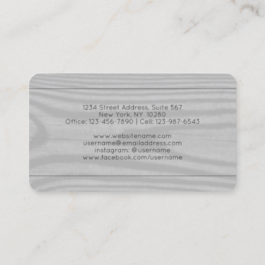 シックスクリプトシグネチャーブラック&グレーウフェイクッド 名刺 (裏面)