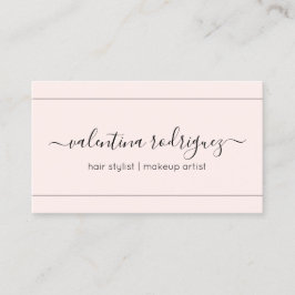 シックスクリプトシグネチャー赤面ピンクと黒モダン 名刺