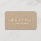 シックスクリプトシグネチャー赤面ピンク&クラフエレガントト 名刺 (正面)