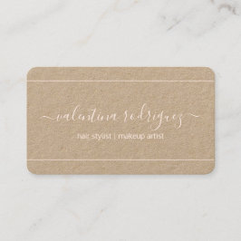 シックスクリプトシグネチャー赤面ピンク&クラフエレガントト 名刺