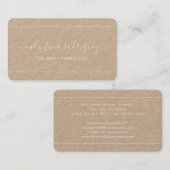 シックスクリプトシグネチャー赤面ピンク&クラフエレガントト 名刺 (正面/裏面)