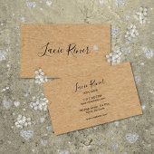 シックスクリプトシルバーラブハートクラ素朴フト 名刺