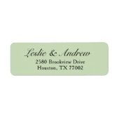 シックスクリプト名前をカスタムする結婚の差出人住所 ラベル (正面)