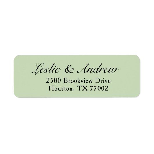 シックスクリプト名前をカスタムする結婚の差出人住所 ラベル (正面)