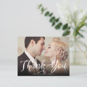 シックスクリプ結婚トの感謝はがき ポストカード (スタンド正面)