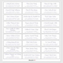 シックスクリプ結婚トゲスト住所 シール