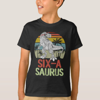 シックスサウルス恐竜誕生日6th TrEx Dino Tシャツ