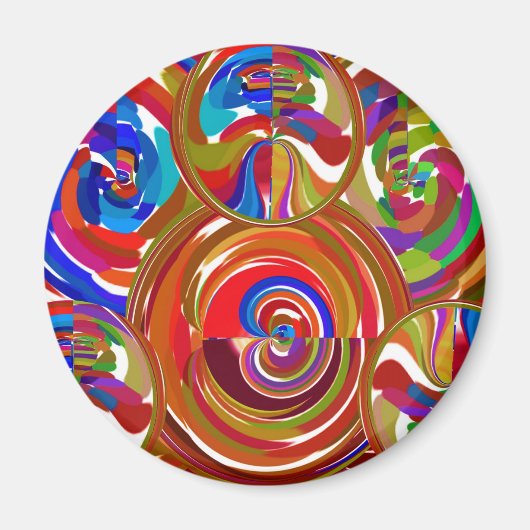 シックスシグマ円 – 霊気カラーセラピープレートV8 マグネット (正面)