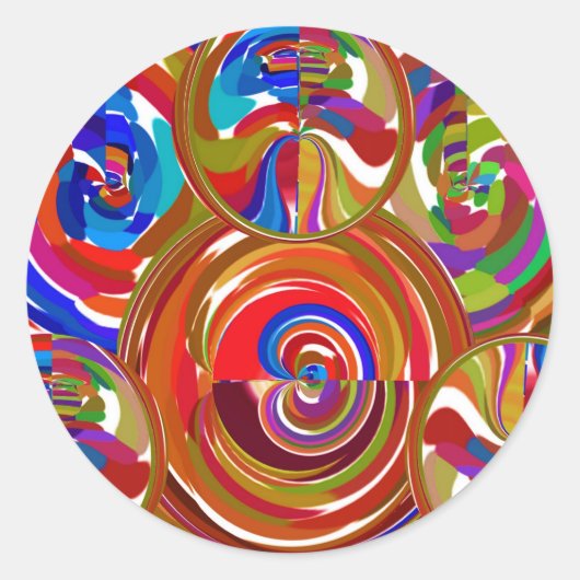 シックスシグマ円 – 霊気カラーセラピープレートV8 ラウンドシール (正面)