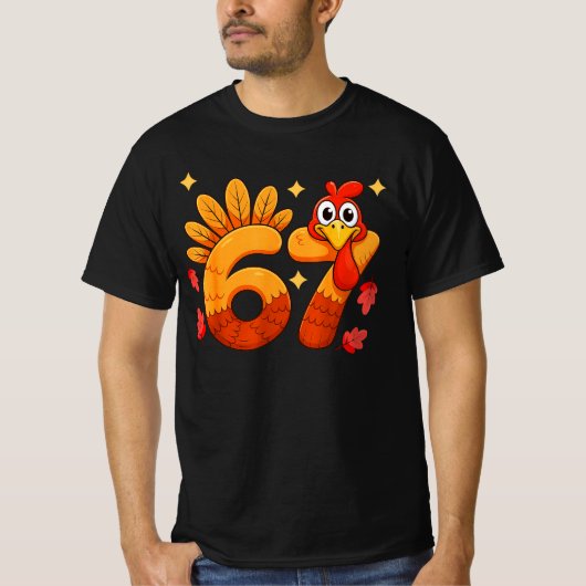 シックスセブンサンクスギビング 67  トルコ | 面白い "67" Tシャツ (正面)