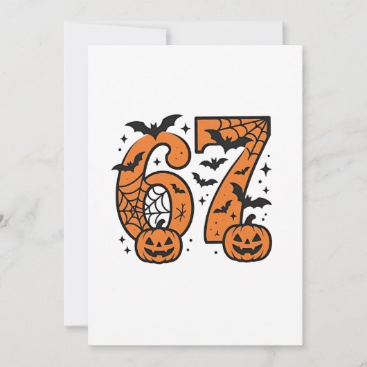 シックスセブンミームハロウィーン67メイソン不気味 案内状 (正面)