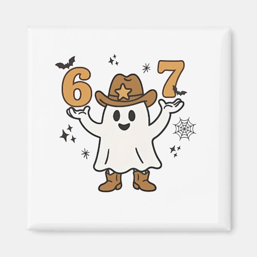 シックスセブン不気味ハロウィーンスポーツ67メイスンミーム マグネット (正面)