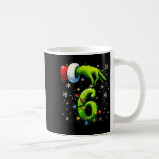 シックスセブン面白いクリスマスのミームカップルおそろい コーヒーマグカップ (右)