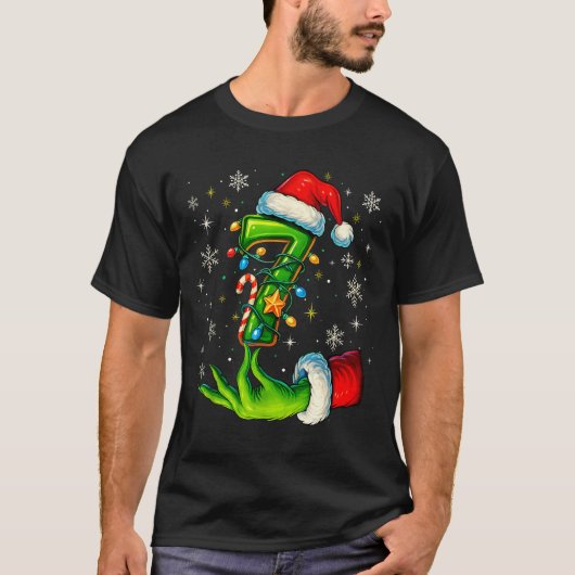 シックスセブン67面白いクリスマスカップルおそろいデザイン Tシャツ (正面)
