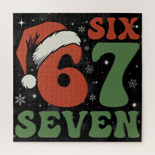 シックスセブン67 おもしろサンタ帽子 クリスマス メメ ジグソーパズル (縦)