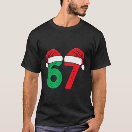 シックスセブン クリスマス 6 7 メモ おもしろ クリスマスギフト Tシャツ (正面)