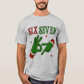 シックスセブン グリンチ ハンドOKサイン トレンディクリスマス Tシャツ (正面)