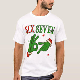 シックスセブン グリンチ 手のOKサイン トレンディクリスマス Tシャツ