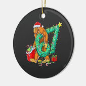 シックスセブン ビッグフット 67 サスカッチ ミーム クリスマス セラミックオーナメント (左)
