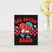 シックスセブン ブラフ スマイル 6 7 ミーム バレンタイン 女の子 男の子 カード (黄色い花)